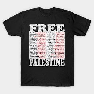 Free Palestine,Palestine cities, Palestine solidarity,Support Palestinian artisans,End occupation T-Shirt